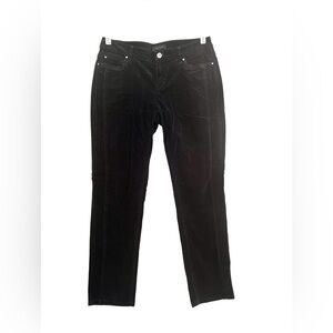 White House black market noir slim leg black corduroy pants size 4R